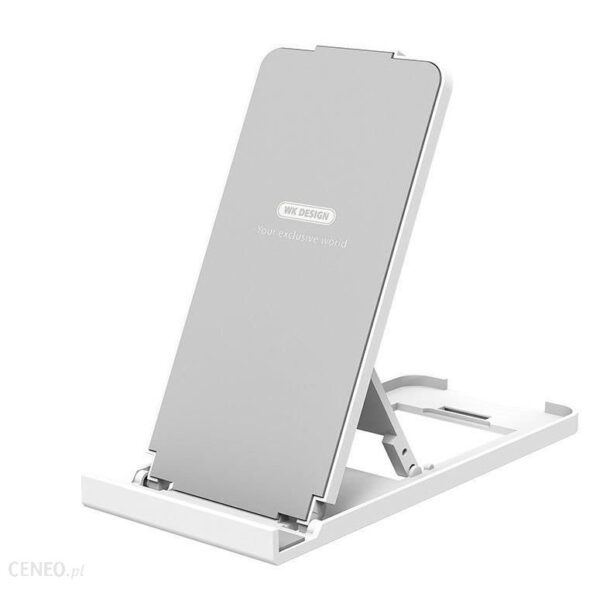 Wk Design Biurkowy stojak składana podstawka na telefon tablet biały