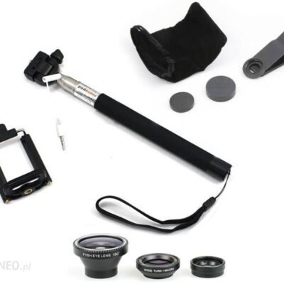 XREC Zestaw Selfie 3w1 Monopod/Uchwyt/3x Obiektywy