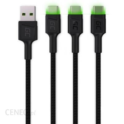 GREEN CELL Kabel USB - USB Typ-C 2m Czarny (KABGCSET03)