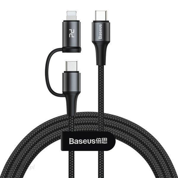 Kabel USB-C - USB-C/Lightning BASEUS 2w1