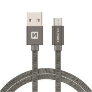 Swissten Kabel USB - Micro USB 2m Szary (71522302)