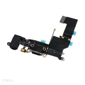 TAŚMA ZE ZŁĄCZEM ŁADOWANIA DO IPHONE 5S CZARNA